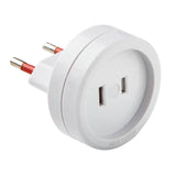 Pack De 10 Unidades - Adaptador Americano - Europeo, 10a 250 V, Espigas Planas, Blanco