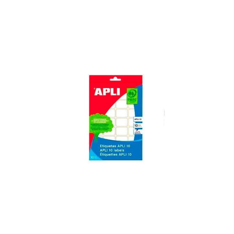 Pack De 10 Unidades Apli Etiquetas Adhesivas 20x50mm  Escritura Manual C/Romos 15 X 10h Blanco