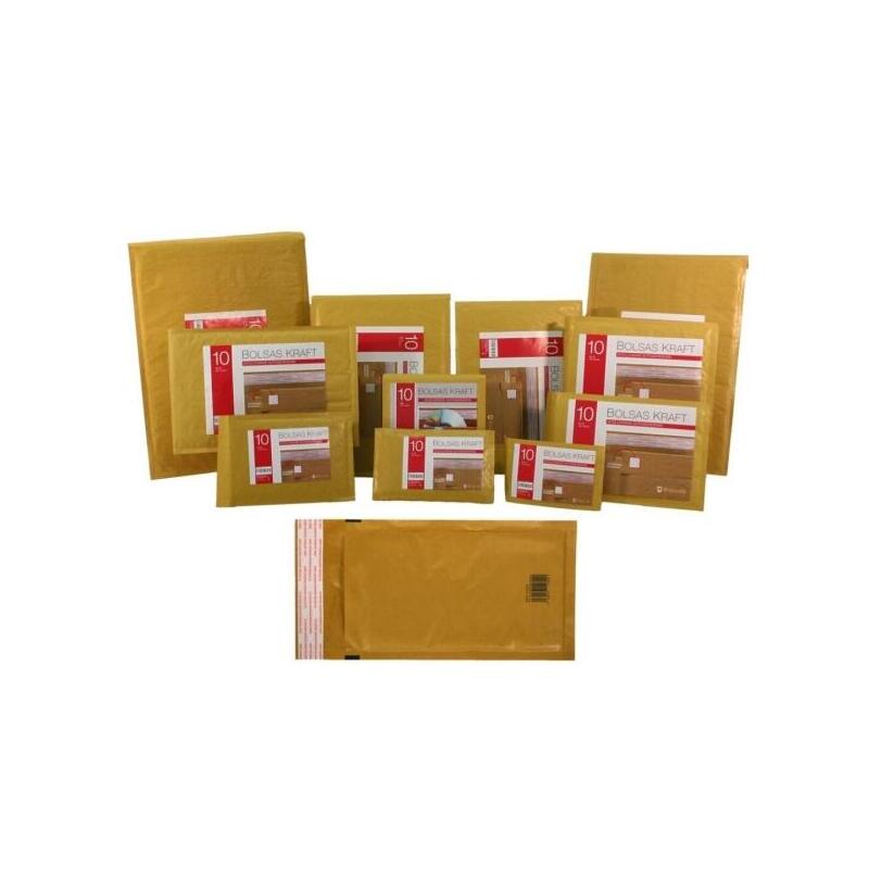 Pack De 10 Unidades Bismark Bolsa Acolchada Kraft Nâº15 220x265mm - Recubrimiento Interno De Laminas De Burbuja De Aire