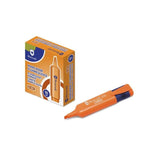 Pack De 10 Unidades Bismark Marcador Fluorescente - Punta Biselada 1 - 5mm Aprox - Tinta Base De Agua - Naranja