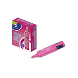 Pack De 10 Unidades Bismark Marcador Fluorescente - Punta Biselada 1 - 5mm Aprox - Tinta Base De Agua - Rosa