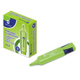 Pack De 10 Unidades Bismark Rotulador Fluorescente Verde - Punta Biselada - Clip En El Capuchon