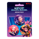 Pack De 10 Unidades - Blister 3 Insignias Kpop Demon Hunters