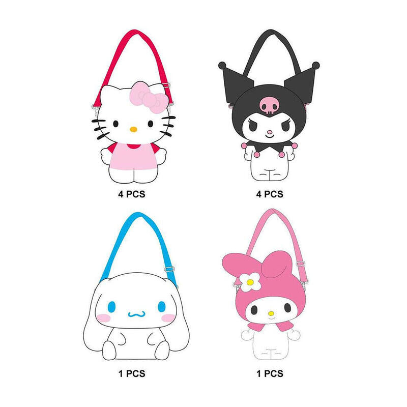 Pack De 10 Unidades - Bolso Peluche Hello Kitty And Friends Surtido