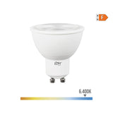 Pack De 10 Unidades - Bombilla Dicroica Led Gu10 7w 550lm 6400k Luz Fria 45° Ø5x5,5cm Edm