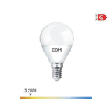 Pack De 10 Unidades - Bombilla Esferica Led E14 5w 400lm 3200k Luz Calida Ø4,5x8cm Edm