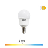 Pack De 10 Unidades - Bombilla Esferica Led E14 8,5w 950lm 4000k Luz Dia Ø4,5x8,7cm Edm