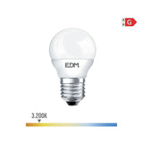 Pack De 10 Unidades - Bombilla Esferica Led E27 5w 400lm 3200k Luz Calida Ø4,5x8cm Edm