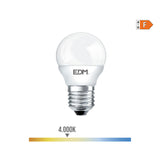 Pack De 10 Unidades - Bombilla Esferica Led E27 7w 600lm 4000k Luz Dia Ø4,5x8,2cm Edm