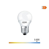 Pack De 10 Unidades - Bombilla Esferica Led E27 7w 600lm 6400k Luz Fria Ø4,5x8,2cm Edm