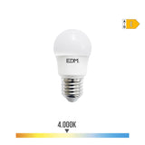Pack De 10 Unidades - Bombilla Esferica Led E27 8,5w 950lm 4000k Luz Dia Ø4,5x8,6cm Edm