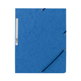 Pack De 10 Unidades - Carpeta Con Gomas Cartón Azul Con Solapas Din A4