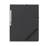 Pack De 10 Unidades - Carpeta Con Gomas Cartón Negra Con Solapas Din A4