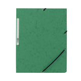 Pack De 10 Unidades - Carpeta Con Gomas Kf02167 Cartón Verde Con Solapas Din A4 Q-Connect