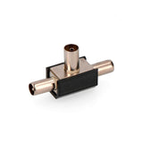 Pack De 10 Unidades - Derivador Tv 1 Base+2 Clavijas Negro Blindado Retractilado Edm