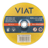 Pack De 10 Unidades - Disco Abrasivo 2,5 Mm Para Inox-Metal. Medidas: Ø230x2,5x22,23mm Viat0330230 Viat