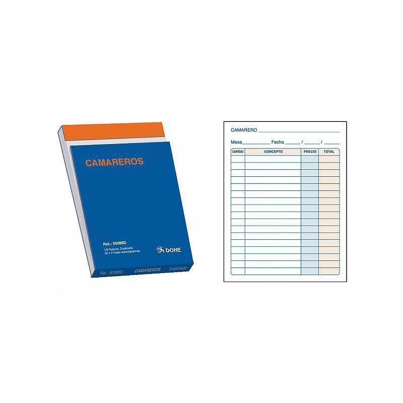 Pack De 10 Unidades Dohe Talonario Camareros Bolsillo Duplicado Autocopiativo