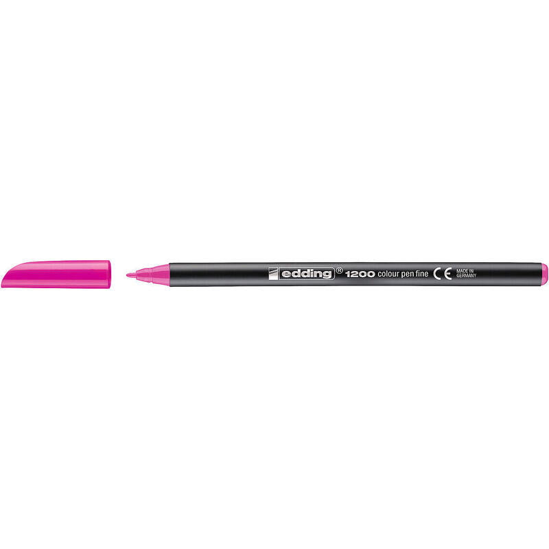 Pack De 10 Unidades Edding 1200 Rotulador Punta Redonda - Trazo 1mm - Tinta Con Base De Agua - Color Rosa Neon