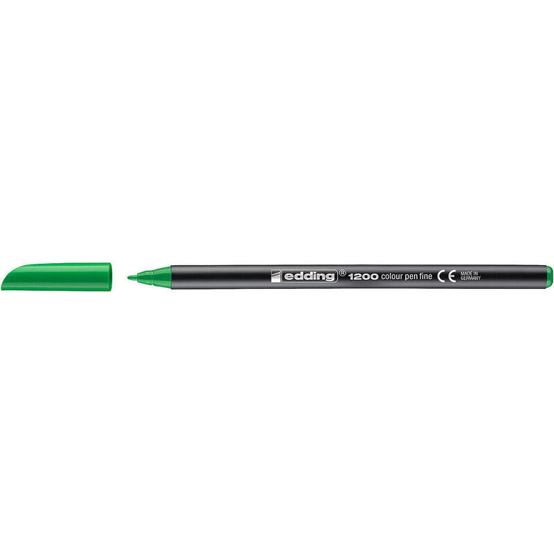 Pack De 10 Unidades Edding 1200 Rotulador Punta Redonda - Trazo 1mm - Tinta Con Base De Agua - Color Verde Neon
