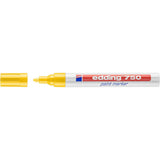 Pack De 10 Unidades Edding 750 Rotulador Permanente Punta Redonda - Trazo Entre 2 Y 4 Mm. - Tinta Opaca - Secado Rapido - Color Amarillo