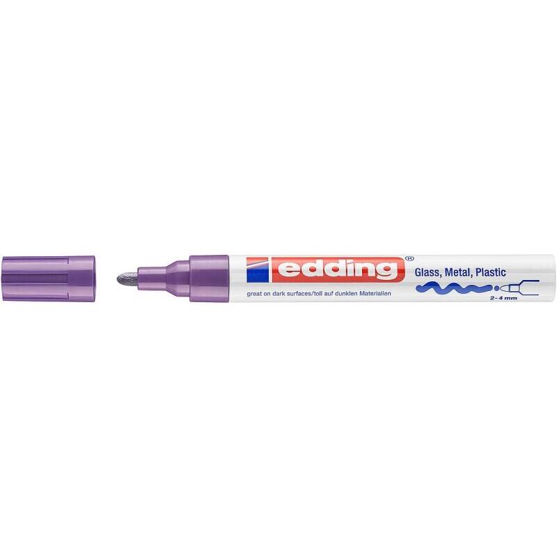 Pack De 10 Unidades Edding 750 Rotulador Permanente - Punta Redonda - Trazo Entre 2 Y 4 Mm. - Tinta Opaca - Secado