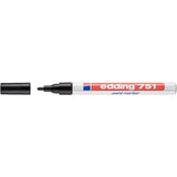 Pack De 10 Unidades Edding 751 Rotulador Permanente - Punta Redonda - Trazo Entre 1 Y 2 Mm. - Tinta Opaca - Secado