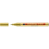 Pack De 10 Unidades Edding 780 Rotulador Permanente De Tinta Opaca - Punta Redonda - Trazo 0.8mm - Puntas De Recambio Disponibles - Secado Rapido - Color Oro