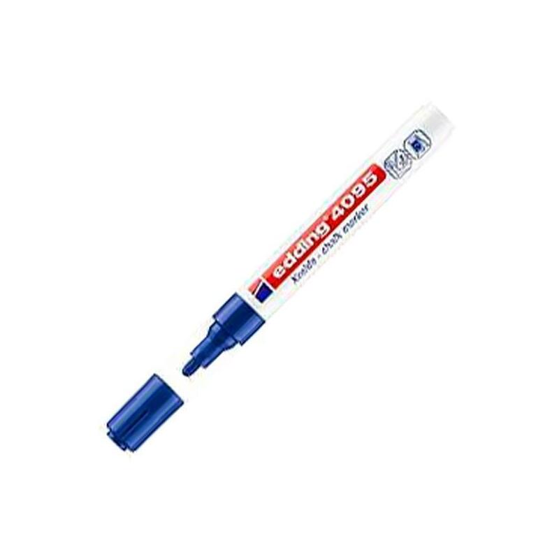 Pack De 10 Unidades Edding Marcador De Tiza Líquida 4095 Borrable Azul