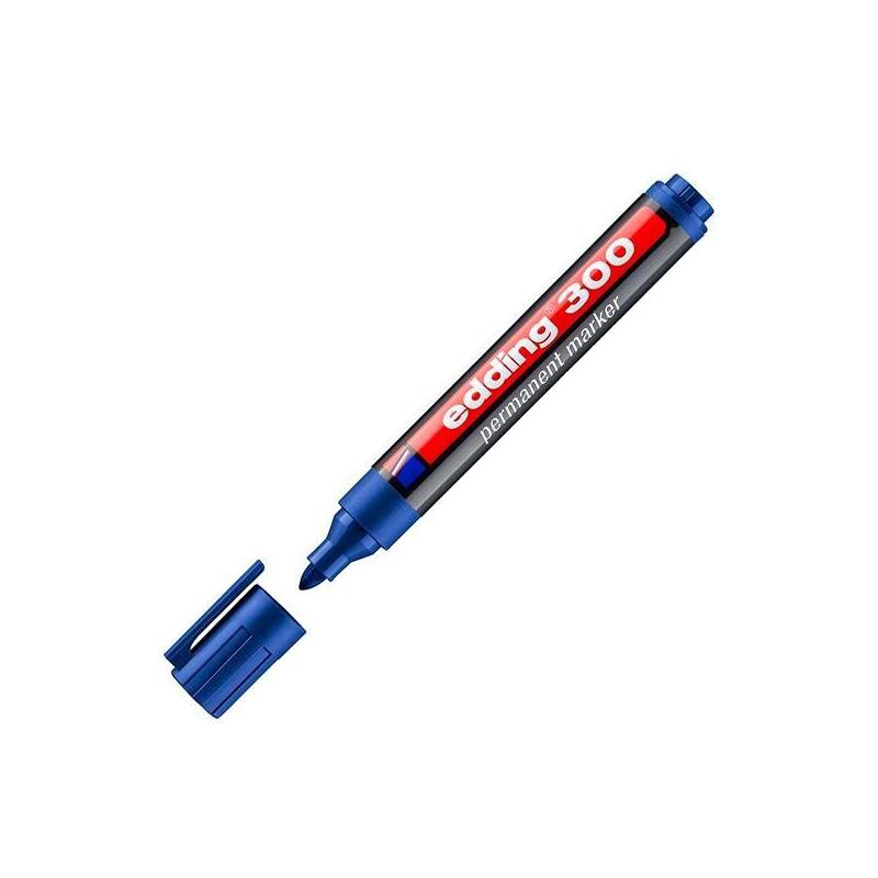 Pack De 10 Unidades Edding Marcador Permanente 300 Azul