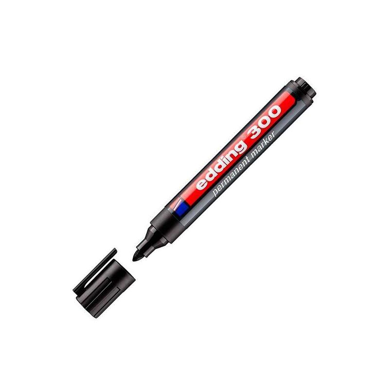 Pack De 10 Unidades Edding Marcador Permanente 300 Negro