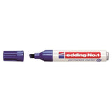 Pack De 10 Unidades Edding Nº1 Rotulador Permanente - Punta Biselada - Trazo Entre 1 Y 5 Mm. - Recargable - Secado