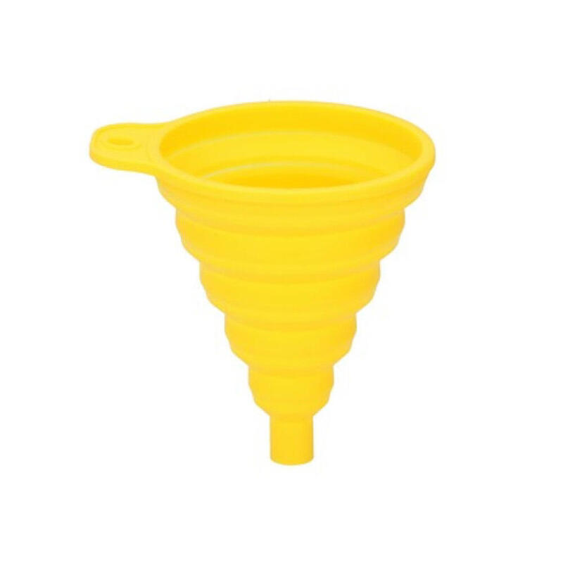 Pack De 10 Unidades - Embudo Plegable Amarillo Para Automóviles, Ø9x10cm.