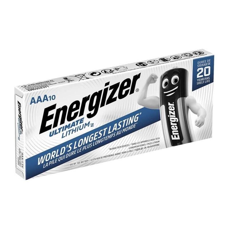 Pack De 10 Unidades Energizer Ultimate Lithium Pila Litio Aaa L92 Fr03 Caja*10 10 Pilas
