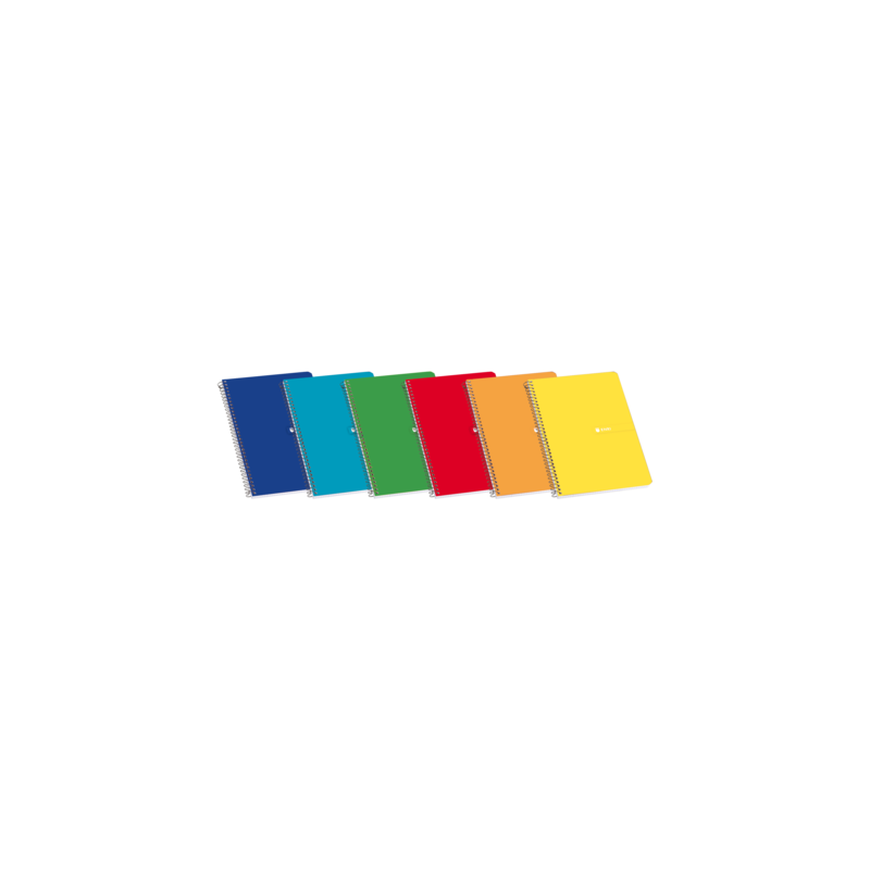 Pack De 10 Unidades Enri Cuaderno Espiral Tapa Blanda 16º 4x4 80 Hojas - Tamaño Compacto - Papel De Alta Calidad -