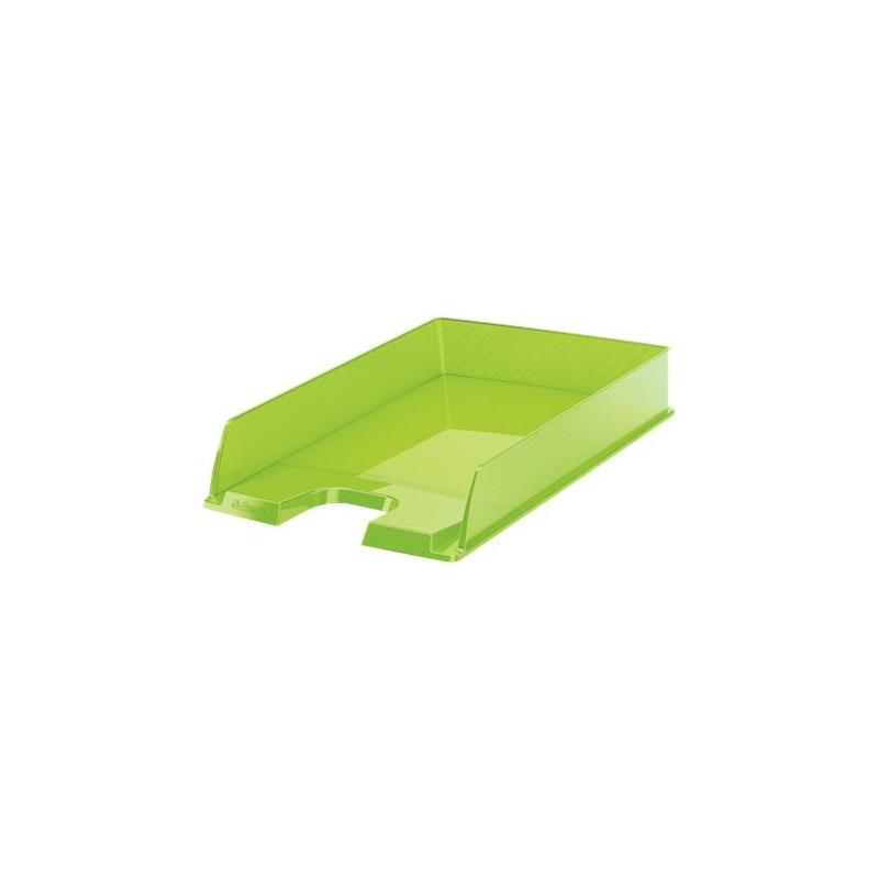 Pack De 10 Unidades Esselte Europost Bandeja Portadocumentos - Plastico Transparente - Formato Vertical - A4 - Color Verde Transparente