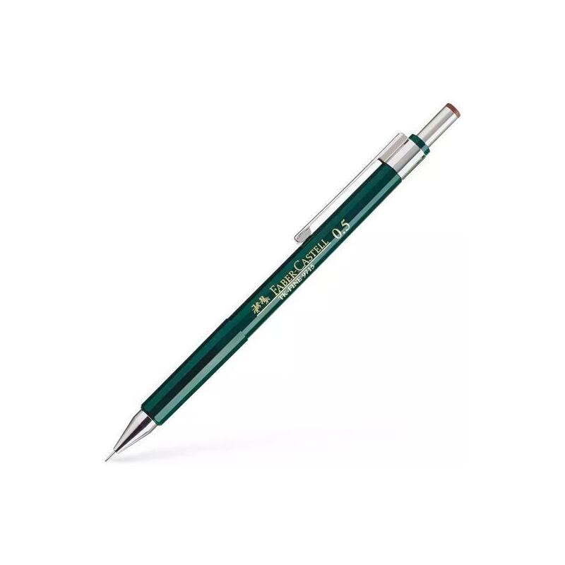 Pack De 10 Unidades Faber Castell Portaminas Tk-Fine 9715 0,5mm C/Goma Verde