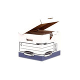 Pack De 10 Unidades Fellowes Contenedor De Archivo Con Tapa Fija Azul/Blanco