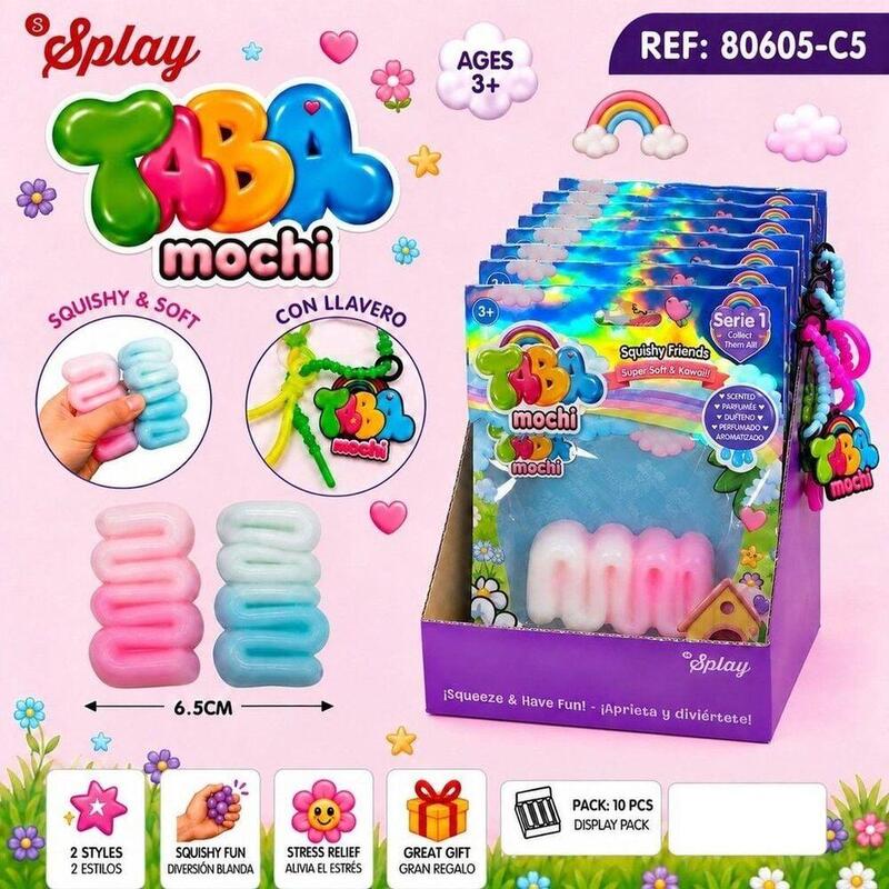 Pack De 10 Unidades - Juguete Antiestres Squishy Barrita De Nata 6,5cm Surtido