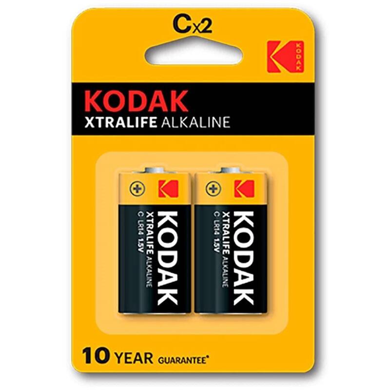 Pack De 10 Unidades Kodak Xtralife Pila Alcalina C Lr14 Blister*2 10 Uds