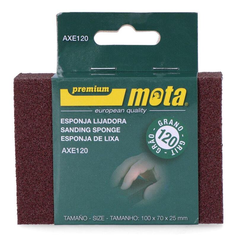 Pack De 10 Unidades - Lija Esponja Oxido De Aluminio Grano 120 Axe120 Mota