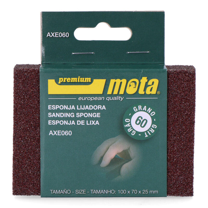 Pack De 10 Unidades - Lija Esponja Oxido De Aluminio Grano 60 Axe060 Mota
