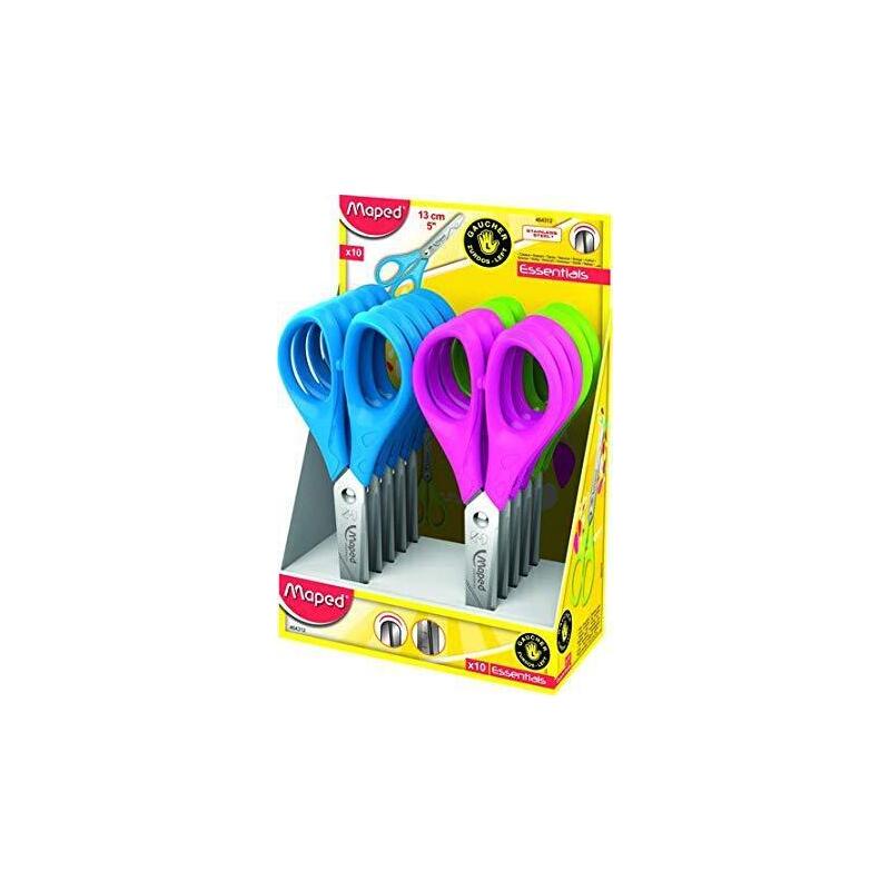 Pack De 10 Unidades Maped Tijeras Escolares 13cm Essentials Zurdos Simétricas C/Surtidos