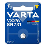 Pack De 10 Unidades - Micro Pila De Botón Silver Sr731 - V329 1,55 V Ø7,9 X 3,1 Mm, Blister