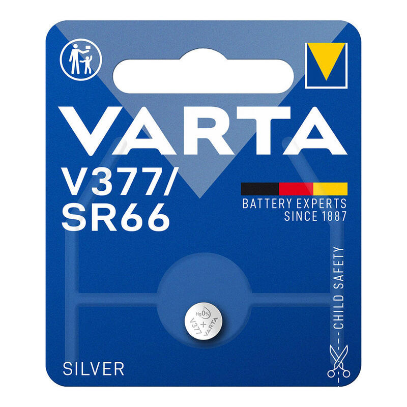 Pack De 10 Unidades - Micro Pila De Boton Varta Silver Sr66 - V377 1,55v (Blister 1 Unid.) Ø6,8x2,5mm