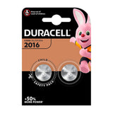 Pack De 10 Unidades - Micro Pila Litio Boton Duracell Cr2016 (Blister 2 Unid.) Ø20x1,6mm