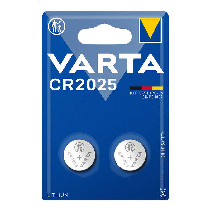 Pack De 10 Unidades - Micropila Lithium Cr2025 3v Varta (Blister 2 Unid.) Ø20,0x2,5mm