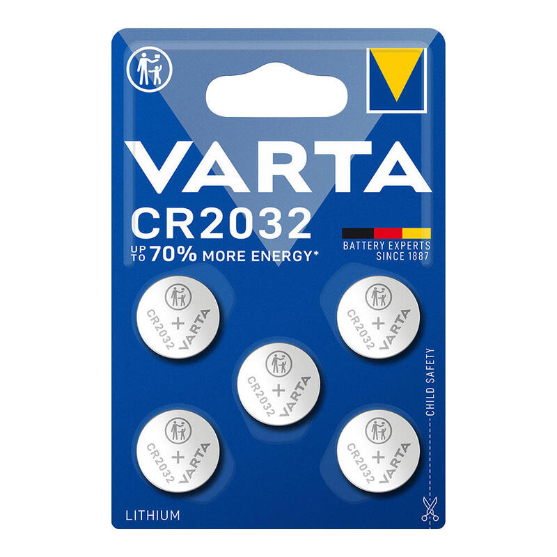 Pack De 10 Unidades - Micropila Lithium Cr2032 3v Varta (Blister 5 Unid.) Ø20,0x3,2mm