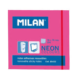 Pack De 10 Unidades Milan Bloc Notas Adhesivas 100 Hojas 76x76mm Rosa Neón