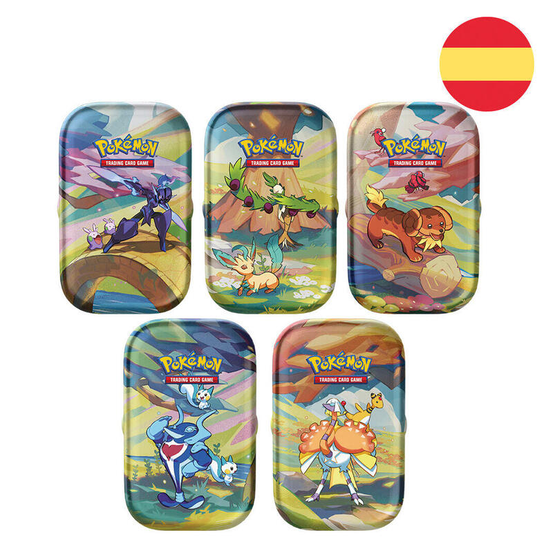 Pack De 10 Unidades - Mini Lata Juego Cartas Coleccionables Pokemon Surtido Español