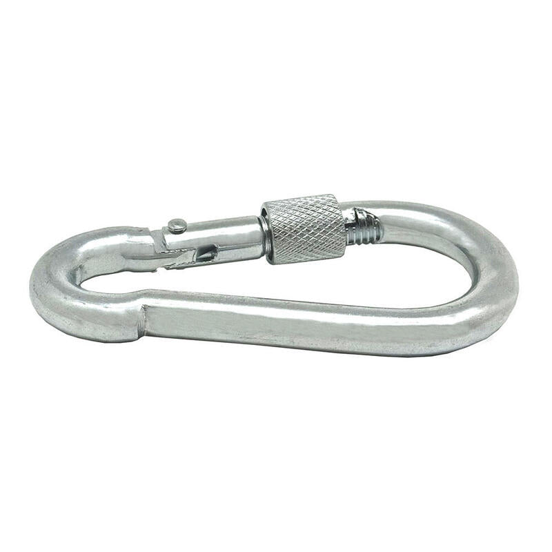 Pack De 10 Unidades - Mosquetón Bombero Con Seguro, Msq02, Acero Galvanizado, 8 X 80 Mm